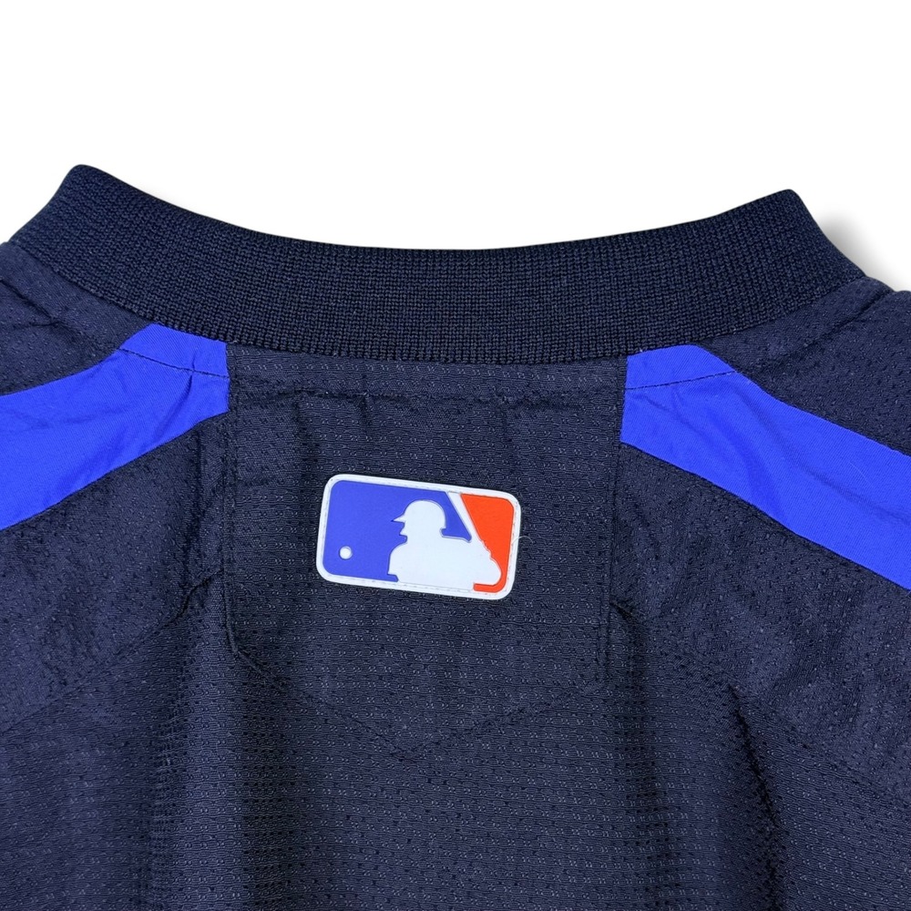 Vintage Majestic New York Mets MLB Jacket Mens L Black Dugout 1/4 Zip Baseball - Picture 4 of 16